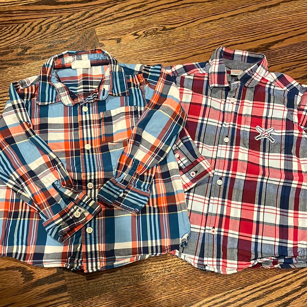 Plaid button down shirts